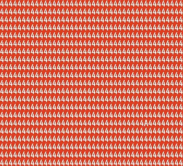 Hazlo en 10 segundos: encuentra la ‘A’ oculta entre los ‘4’ del reto visual cuanto antes