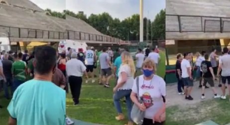 Militantes de la UCR a las piñas con la barra de Ferro