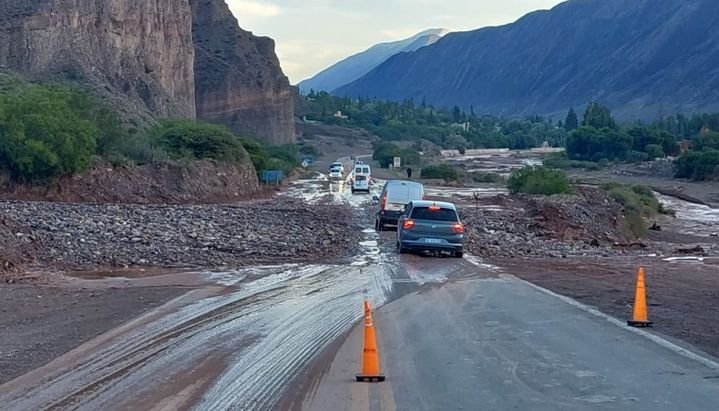 Un temporal produjo el desplome de sedimento sobre la ruta 9 y caídas de árboles en Jujuy