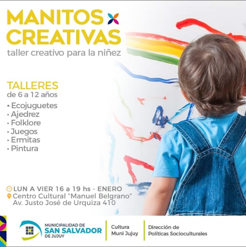 La Dirección  de Políticas Socioculturales lanza «Manitos Creativas» para estas vacaciones