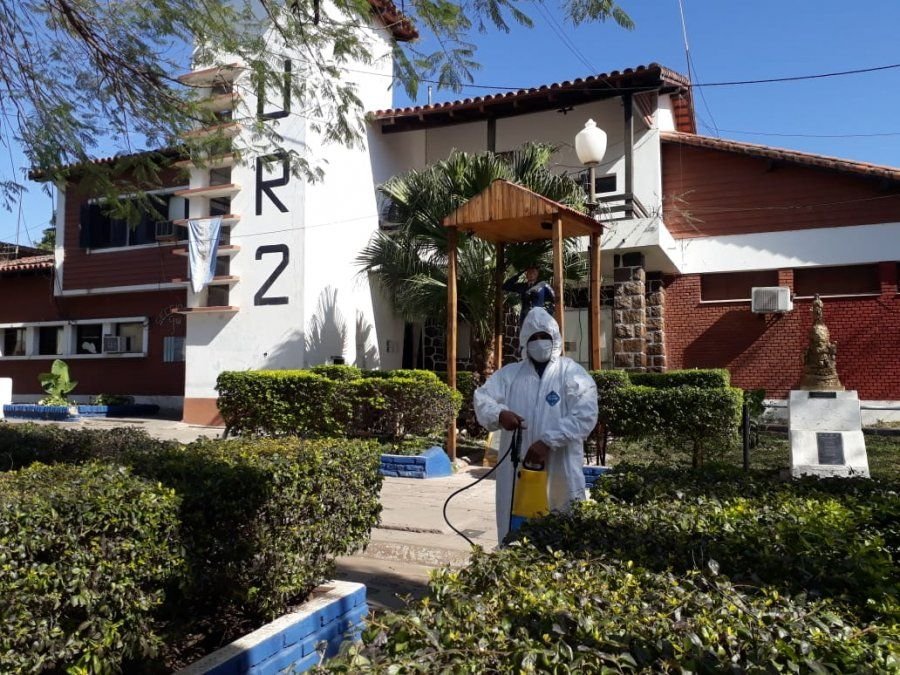 Covid-19: Desinfectan comisarias ante el aumento de casos