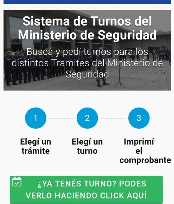 Se encuentra disponible la web para turnos de Planilla Prontuarial, REBA y REBAE