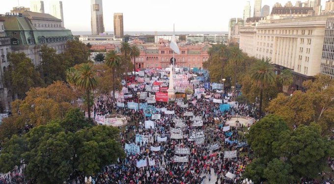 Culminó la Marcha Federal Piquetera con un acto en Plaza de Mayo