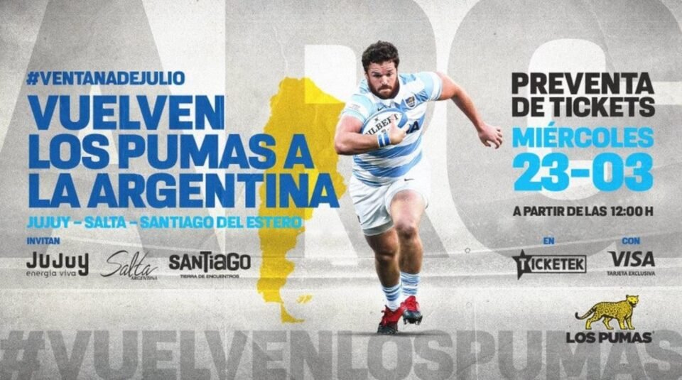Ya se pueden adquirir las entradas para ver Los Pumas en Jujuy