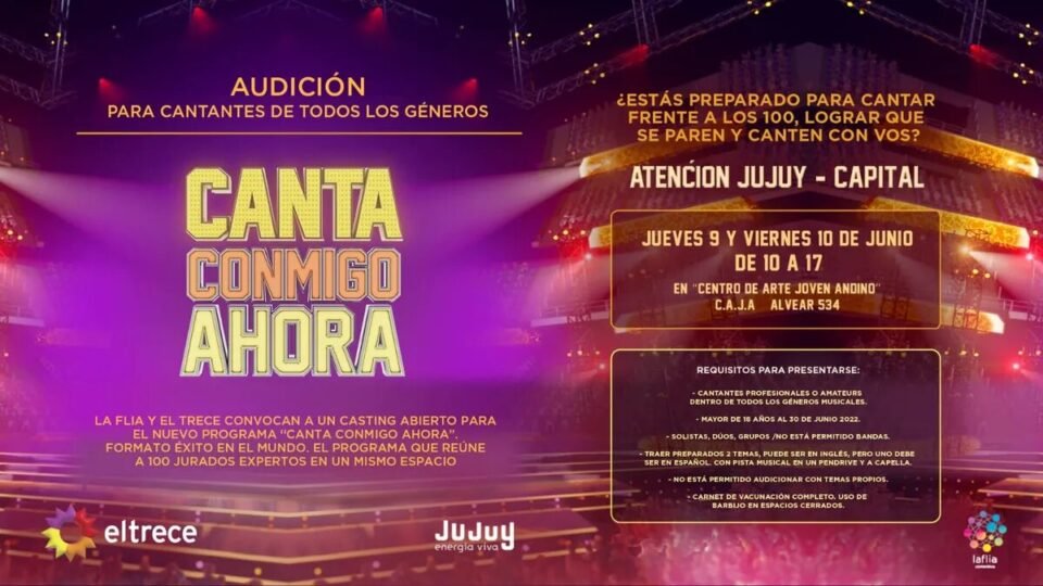 La Secretaría de Cultura invita a cantantes profesionales y amateurs a un casting televisivo