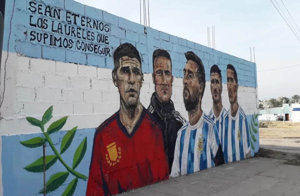 Pintaron un mural en homenaje a la Scaloneta en Jujuy