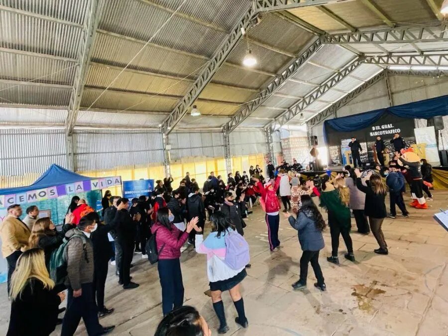 Realizaron una muestra de lucha contra las adicciones