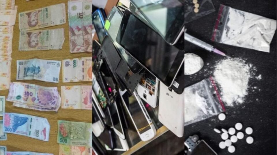 Sospechoso demorado; llevaba medio kilo de droga.