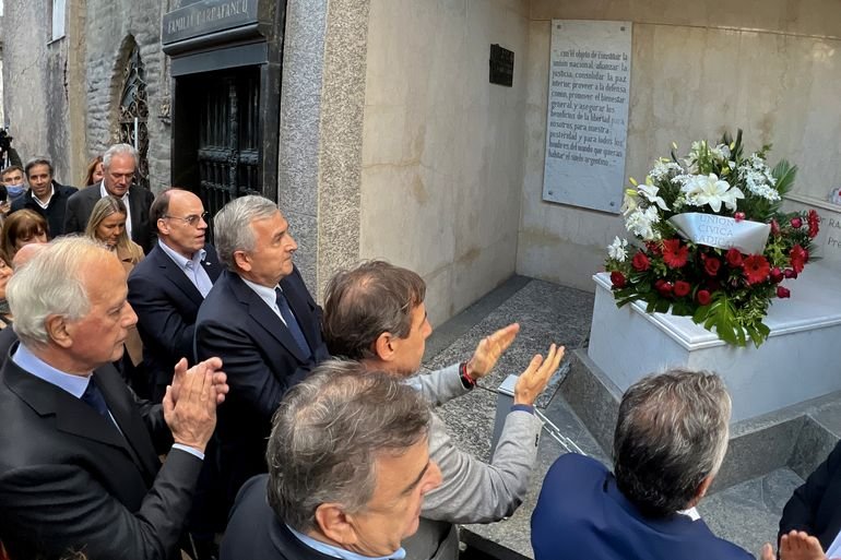 Morales participó en el homenaje a Raúl Alfonsín