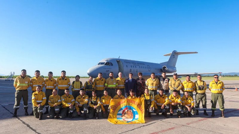 Brigadistas jujeños viajaron a Neuquén