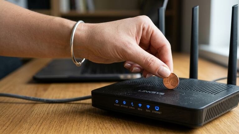 Por qué recomiendan poner una moneda arriba del router de Wifi 