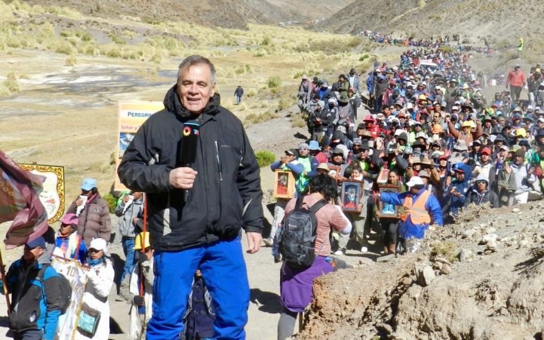 Julio Bazán volvió a emocionarse con los peregrinos 